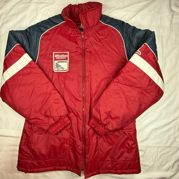 Nascar Other - Vintage 1980s NASCAR Winston Cup Series Jacket Mens Large Red Puffer Made in USA